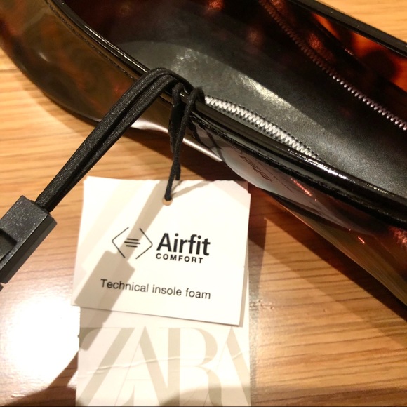 NWT Zara Tortoise Shell Effect Soft Ballet Flats - Picture 7 of 8